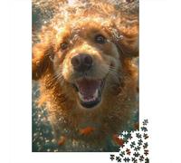 1000 Piece Golden Retriever Adult Puzzles Paper Puzzle for Adults Educational Game Challenge Toy 1000pcs (38x26cm)