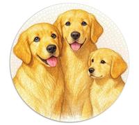 1000 Piece Golden Retriever Jigsaw Puzzle for Adults - Family Fun, Family Happy Game, Puppy Puzzles, Home Decoration Unique Gift 1000pcs (67.5x67.5cm)
