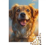 1000 Piece Golden Retriever Jigsaw Puzzles for Adult Teenagers Wooden Puzzles For Family Fun & Game Night 1000pcs (75x50cm)