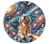 1000 Piece Golden Retriever Jigsaw Puzzles for Adults Kids Challenge Toy Educational Games Decoration Golden Retriever Nebula Puzzles Gifts 1000pcs (67.5x67.5cm)