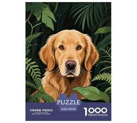 1000 Piece Golden Retriever Jigsaw Puzzles for Adults Kids Challenge Toy Family-Friendly Brain Teaser Decoration Dog Jungle Puzzles Gifts 70x50cm/1000pcs