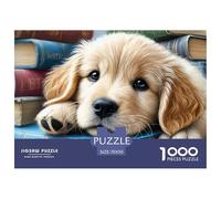 1000 Piece Golden Retriever Jigsaw Puzzles Golden Retriever Fun, Challenging for Adults Home Decoration Educational Games Age 12+ for Adults 70x50cm/1000pcs