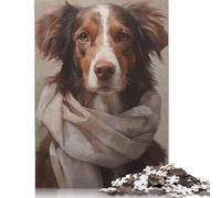 1000 Piece Good Boy in A Scarf Adult Puzzles Paper Puzzles Educational Stress Relief Toy Puzzle 38x26cm/1000pcs