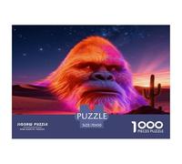 1000 Piece Gorilla Jigsaw Puzzle for Adults & Kids - Challenging Game, Starry Desert Puzzles, Home Decoration Gifts 70x50cm/1000pcs
