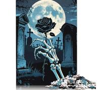 1000 Piece Gothic Rose in Graveyardre Jigsaw Puzzles for Adult Puzzle Jigsaws for Adults Age 14+ 1000pcs (75x50cm)