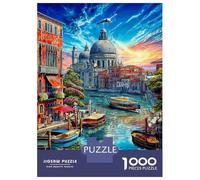 1000 Piece Grand Canal_ Venice Jigsaw Puzzle for Adults Kids, Family Activity Puzzles Challenging & Gift-Ready Toy 52x38cm/1000pcs
