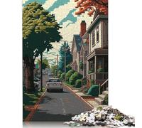1000 Piece Greater Sudbury Pixel Art Puzzles for Adults & Wooden Puzzles Educational Puzzle Family Game 1000pcs (75x50cm)