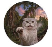 1000 Piece Grey Cat Jigsaw Puzzle for Adults & Kids - Family Game Night & Educational Fun, Rainforest Jigsaws, Decoration Birthday Gifts 1000pcs (67.5x67.5cm)