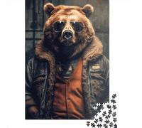 1000 Piece Grizzly Bear Paper Jigsaw Puzzles Adults Teens Jigsaw Large Puzzle Toys Educational Intellectual Decompressing Fun Family Game 1000pcs (38x26cm)