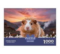 1000 Piece Guinea Pig Jigsaw Puzzle for Adults - Challenging Brain Teaser, Wildflower Lake Puzzle, Home Decoration Gifts 52x38cm/1000pcs
