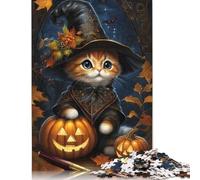 1000 Piece Halloween Cat Jigsaw Puzzles for Adults Puzzle Jigsaws for Adults& Teenagers Age 12 Years Up 1000pcs (38x26cm) <