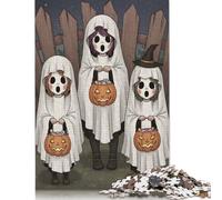 1000 Piece Halloween Ghosts Trick-or-Treating Jigsaw Puzzles for Adults Paper Puzzle for Adults And Teenager Educational Puzzle 1000pcs (38x26cm)