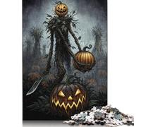 1000 Piece Halloween Pumpkin Adult Puzzles Wooden Puzzle for Adults Educational Game Challenge Toy 1000pcs (75x50cm)