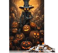 1000 Piece Halloween Pumpkin Adult Puzzles Wooden Puzzle for Adults Educational Game Challenge Toy 1000pcs (75x50cm)