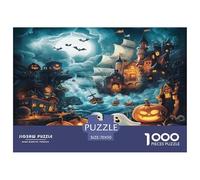 1000 Piece Halloween Village Game Puzzle Great Gift for Adults EduCational Games Home DecoRation Brainteasing Spooky Season Jigsaw Puzzle for Adults 70x50cm/1000pcs