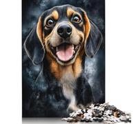 1000 Piece Happy Beagle Portrait Jigsaw Puzzle for Adult Teenagers Paper Puzzle Christmas Eve Gifts 1000pcs (38x26cm)