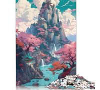 1000 Piece Heavenly Village 2 Jigsaws for Adults Wood Puzzles Wooden Puzzles Jigsaw Puzzles for Adults 1000pcs (75x50cm)