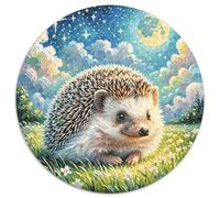 1000 Piece Hedgehog Jigsaw Puzzles for Adults Kids Challenge Toy Family Fun Game Decoration Hedgehog Grass Nebula Puzzle Gifts 1000pcs (67.5x67.5cm)