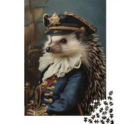 1000 Piece Hedgehog Sailor Square Jigsaw Puzzles for Adults, Paper Puzzles Learning Educational Toy 38x26cm/1000pcs