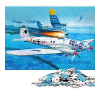 1000 Piece Heinkel He 111 Poster, Picture, Metal Print, Paint by Monster Car Square Puzzle for Adults Paper Puzzles Educational Puzzle Family Game 38x26cm/1000pcs