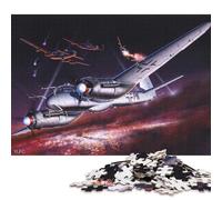 1000 Piece Heinkel He219 Night Square Jigsaw Puzzles for Adults, Paper Puzzles Educational Game for Children 38x26cm/1000pcs