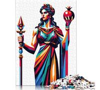 1000 Piece Hera Queen of The Gods Square Puzzle for Adults, Paper Puzzles Puzzle Hands-on Game 38x26cm/1000pcs