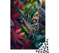 1000 Piece Hidden Forest Alien Square Jigsaw Puzzles for Adults, Wooden Puzzles Educational Game for Children 1000pcs (75x50cm)