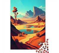 1000 Piece Hidden Oasis In Desert Jigsaw Puzzle for Adult Teenagers Wood Jigsaw Puzzles Educational Game Challenge Toy Birthday Gifts 1000pcs (38x26cm)