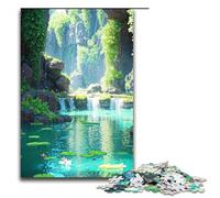 1000 Piece Hidden Oasis Puzzles Gifts Jigsaw Puzzles for Adults Christmas Wishlist with Santa Claus for Teenager Age 14 Up 1000 PCS(75x50cm)