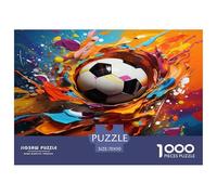 1000 Piece High Dynamic Football Game Puzzle for Adults Gifts Fun Challenging Home Decors Brainteasing Soccer Jigsaw Puzzle for Women Men Adult 70x50cm/1000pcs