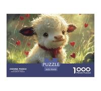 1000 Piece Highland Cattle Game Puzzle for Adults Gifts Fun Challenging Home Decoration Brainteasing Cow Jigsaw Puzzle for Women Men Adult 70x50cm/1000pcs