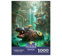 1000 Piece HippopotamusJigsaw Puzzles Educational Games Jigsaw Puzzle Great Gift for Adults Teens 70x50cm/1000pcs