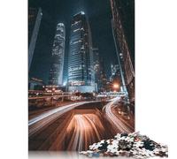 1000 Piece Hong Kong By Night Puzzles for Adults Wooden Puzzles Educational Games For Kids 1000pcs (75x50cm)