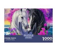 1000 Piece Horse Jigsaw Puzzle Challenge High Difficulty for Adults Home Decoration Educational Game Age 12+ for Adults 38x26cm/1000pcs