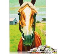 1000 Piece Horse Portrait Jigsaw Puzzle for Adult Teenagers Puzzles for Adults & Teenager for Adults Age 14+ 1000pcs (75x50cm)
