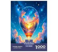 1000 Piece Hot-air Balloon Jigsaw Puzzles for Adults Gifts Family Challenging Toys Home Decoration Sky Journey Jigsaw Puzzle for Women Men Adult 38x26cm/1000pcs
