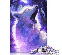 1000 Piece 'Howling Magical Wolf Square Puzzles for Adults And Paper Puzzles Family Activity 38x26cm/1000pcs