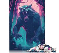 1000 Piece Hunting Werewolf Puzzles for Adults & Wooden Puzzles Educational Puzzle Family Game 1000pcs (75x50cm)