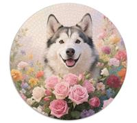 1000 Piece Husky Jigsaw Puzzle for Adults - Family-Friendly Brain Teaser, Rose Bush Puzzle, Decoration Unique Gift 1000pcs (67.5x67.5cm)