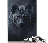 1000 Piece Hyena in Black Smoke Jigsaw Puzzles for Adult Teenagers Puzzle Jigsaws for Adults Jigsaw Puzzles for Adults 1000pcs (75x50cm)