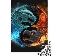 1000 Piece Ice And Fire Dragons Jigsaw Puzzles for Adults Puzzle Jigsaws for Adults& Teenagers Age 12 Years Up 1000pcs (38x26cm) <