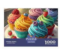 1000 Piece Ice Cream And Candy Jigsaw Puzzle Ice Cream And Candy Challenge High Difficulty for Adults Home Decoration Educational Games Age 12+ for Adults 70x50cm/1000pcs