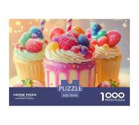 1000 Piece Ice Cream And Candy Jigsaw Puzzle Ice Cream And Candy Fun, Challenging for Adults Home Decoration Educational Games Age 12+ for Adults 70x50cm/1000pcs