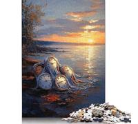 1000 Piece Impressionist Inspired Persistence of Memory Jigsaw Puzzle for Adult Teenagers Paper Puzzles for Teenagers Gifts Relax Puzzles Games 38x26cm/1000pcs