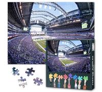 1000 Piece Indianapolis Football Stadium Jigsaw Puzzle Panoramic Wall Art with Colts Home Field, Soccer Fan Cave Decor & Championship Moments Collectible 27.5x19.7 Inch