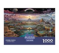 1000 Piece Iridescent Sanctuary Game Puzzle Great Gift for Adults Challenging Games Home Decoration Divine Rivers of All Realms Jigsaw Puzzle for Women Men Adult 52x38cm/1000pcs