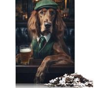1000 Piece Irish Setter at The Pub Jigsaw Puzzles for Adults Jigsaw Puzzles Educational Game Challenge Toy 1000pcs (75x50cm)