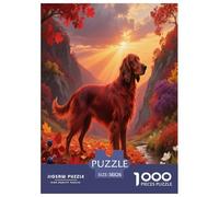 1000 Piece Irish Setter Jigsaw Puzzle for Adults - Challenging Game, Red Leaf Valley Puzzles, Home Decoration Gifts 38x26cm/1000pcs