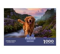 1000 Piece Irish Setter Jigsaw Puzzle for Adults - Family-Friendly Brain Game, Stone Forest Stream Puzzle, Home Decoration Gifts 70x50cm/1000pcs