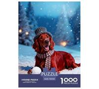 1000 Piece Irish Setter Jigsaw Puzzles for Adults - Family Fun, Educational Games, Snowball Jigsaws, Home Decoration Gifts 70x50cm/1000pcs